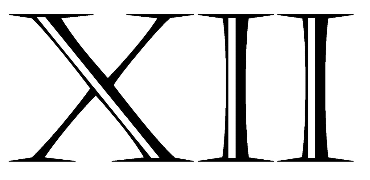 XII - Roman Numerals Vinyl Decal – Empirically Made