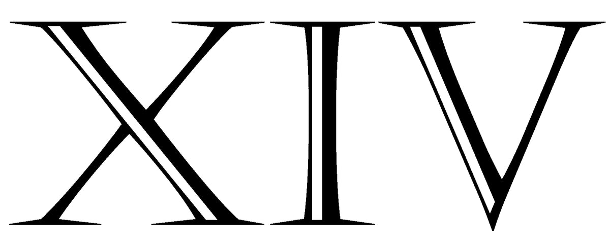 XIV - Roman Numerals Vinyl Decal – Empirically Made